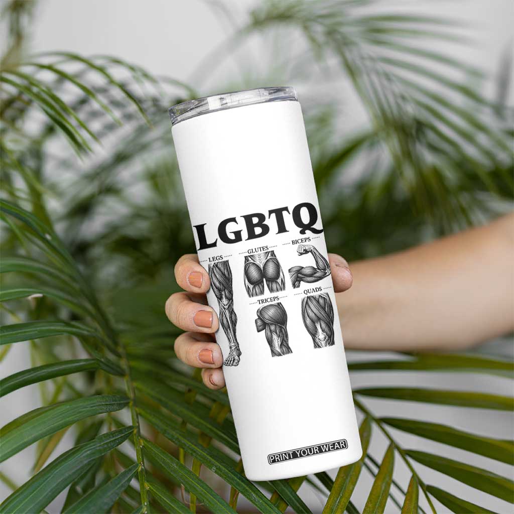 LGBTQ Acronym Funny Fitness Gym Muscle Graphic Skinny Tumbler Legs Glutes Biceps Triceps Quads TS02 Print Your Wear