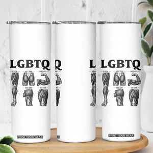 LGBTQ Acronym Funny Fitness Gym Muscle Graphic Skinny Tumbler Legs Glutes Biceps Triceps Quads TS02 Print Your Wear
