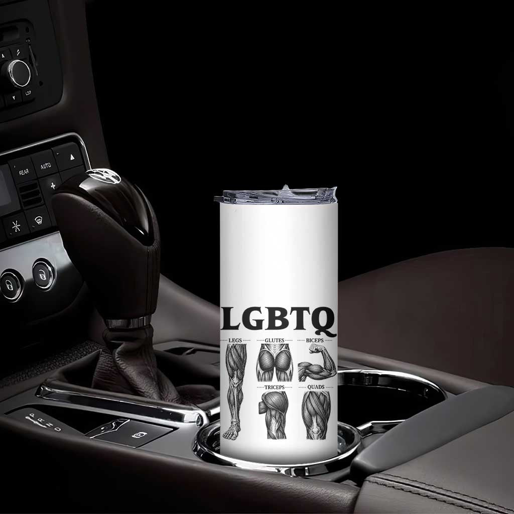 LGBTQ Acronym Funny Fitness Gym Muscle Graphic Skinny Tumbler Legs Glutes Biceps Triceps Quads TS02 Print Your Wear
