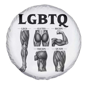 LGBTQ Acronym Funny Fitness Gym Muscle Graphic Spare Tire Cover Legs Glutes Biceps Triceps Quads TS02 Print Your Wear