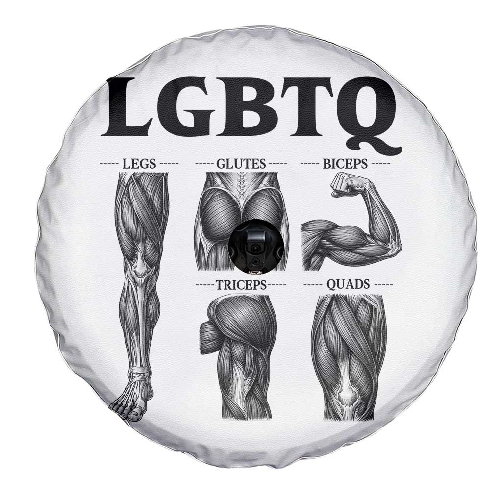 LGBTQ Acronym Funny Fitness Gym Muscle Graphic Spare Tire Cover Legs Glutes Biceps Triceps Quads TS02 Print Your Wear
