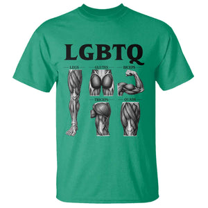 LGBTQ Acronym Funny Fitness Gym Muscle Graphic T Shirt Legs Glutes Biceps Triceps Quads TS02 Irish Green Print Your Wear