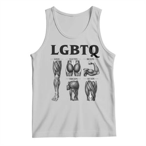LGBTQ Acronym Funny Fitness Gym Muscle Graphic Tank Top Legs Glutes Biceps Triceps Quads TS02 Ash Print Your Wear