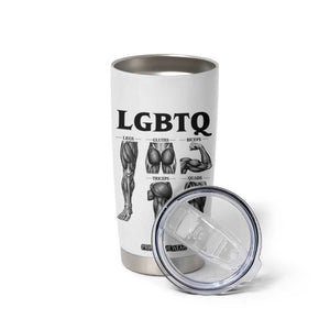 LGBTQ Acronym Funny Fitness Gym Muscle Graphic Tumbler Cup Legs Glutes Biceps Triceps Quads TS02 Print Your Wear