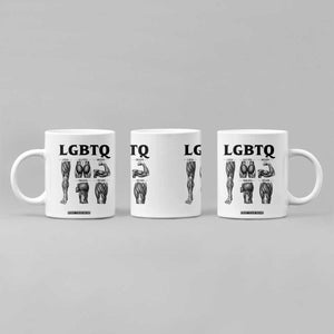 LGBTQ Acronym Funny Fitness Gym Muscle Graphic Coffee Mug Legs Glutes Biceps Triceps Quads TS02 Print Your Wear
