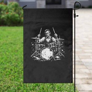 Vintage Abraham Lincoln Playing Drums Graphic Garden Flag Abe Musician Patriotic Rockstar Drummer President TS02 Print Your Wear