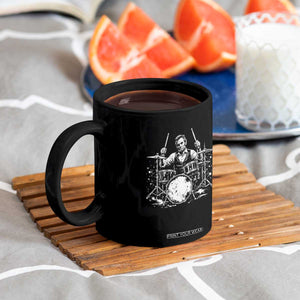 Vintage Abraham Lincoln Playing Drums Graphic Coffee Mug Abe Musician Patriotic Rockstar Drummer President TS02 Print Your Wear