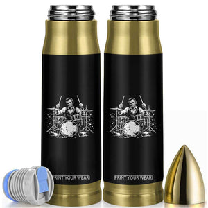 Vintage Abraham Lincoln Playing Drums Graphic Bullet Tumbler Abe Musician Patriotic Rockstar Drummer President TS02 Black Print Your Wear