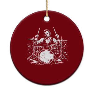 Vintage Abraham Lincoln Playing Drums Graphic Ceramic Ornament Abe Musician Patriotic Rockstar Drummer President TS02 1pc Red Print Your Wear