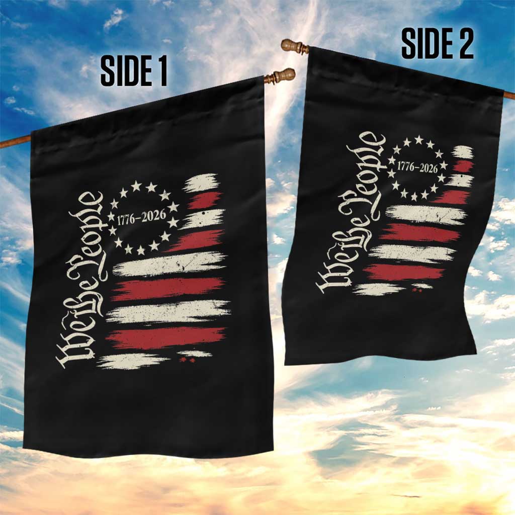 250 Years of Liberty 1776-2026 We The People Garden Flag Distressed American Flag Patriotic Semiquincentennial 250th Anniversary TS02 Print Your Wear