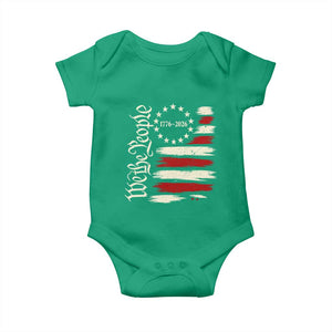 250 Years of Liberty 1776-2026 We The People Baby Onesie Distressed American Flag Patriotic Semiquincentennial 250th Anniversary TS02 Irish Green Print Your Wear