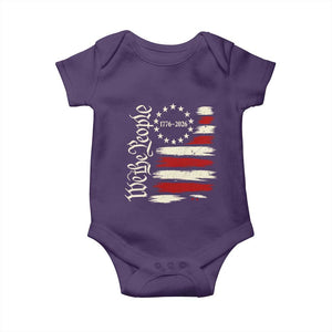 250 Years of Liberty 1776-2026 We The People Baby Onesie Distressed American Flag Patriotic Semiquincentennial 250th Anniversary TS02 Purple Print Your Wear