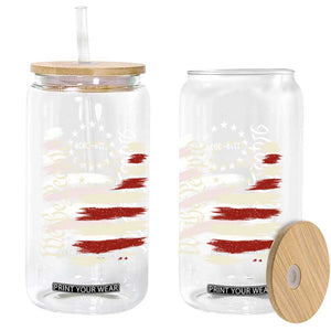 250 Years of Liberty 1776-2026 We The People Glass Can Distressed American Flag Patriotic Semiquincentennial 250th Anniversary TS02 Print Your Wear