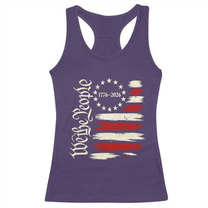 250 Years of Liberty 1776-2026 We The People Racerback Tank Top Distressed American Flag Patriotic Semiquincentennial 250th Anniversary TS02 Purple Print Your Wear