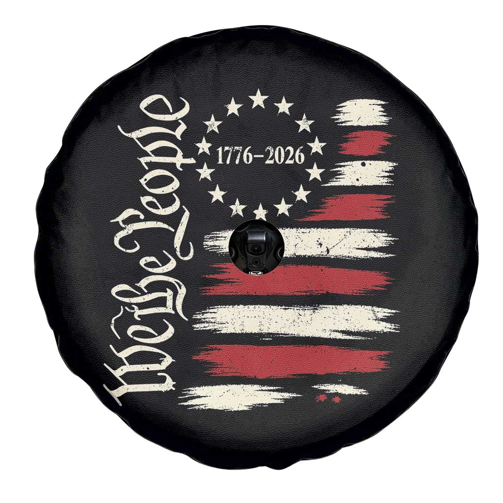 250 Years of Liberty 1776-2026 We The People Spare Tire Cover Distressed American Flag Patriotic Semiquincentennial 250th Anniversary TS02 Print Your Wear