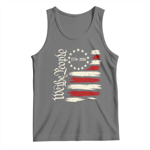 250 Years of Liberty 1776-2026 We The People Tank Top Distressed American Flag Patriotic Semiquincentennial 250th Anniversary TS02 Black Heather Print Your Wear