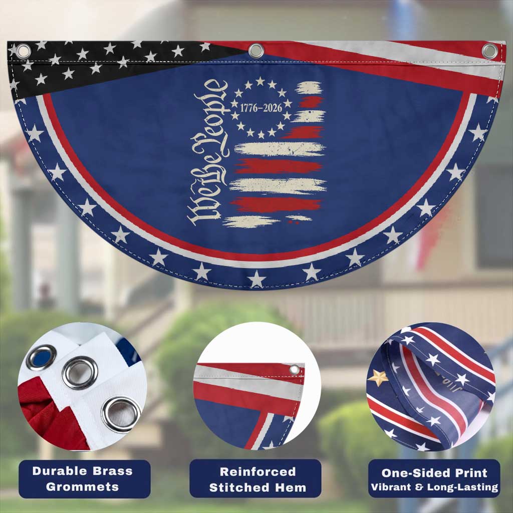 250 Years of Liberty 1776-2026 We The People Patriotic Fan Flag Distressed American Flag Semiquincentennial 250th Anniversary