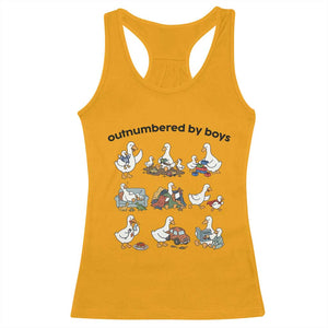 Outnumbered By Boys Funny Goose Mom Life Racerback Tank Top Chaos Coordinator Motherhood Mothers Day Gag Gift TS02 Gold Print Your Wear