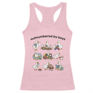 Outnumbered By Boys Funny Goose Mom Life Racerback Tank Top Chaos Coordinator Motherhood Mothers Day Gag Gift TS02 Light Pink Print Your Wear