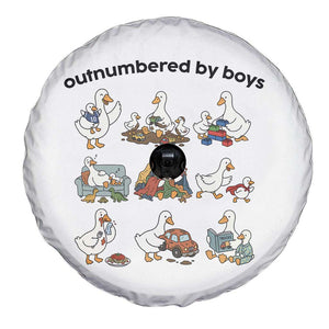 Outnumbered By Boys Funny Goose Mom Life Spare Tire Cover Chaos Coordinator Motherhood Mothers Day Gag Gift TS02 Print Your Wear