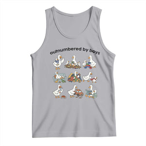 Outnumbered By Boys Funny Goose Mom Life Tank Top Chaos Coordinator Motherhood Mothers Day Gag Gift TS02 Athletic Heather Print Your Wear