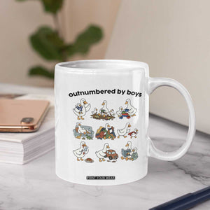 Outnumbered By Boys Funny Goose Mom Life Coffee Mug Chaos Coordinator Motherhood Mothers Day Gag Gift TS02 Print Your Wear