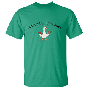 Outnumbered By Boys Cute Goose Sporty Mom T Shirt Football and Truck Motherhood Mothers Day Gag Gift TS02 Irish Green Print Your Wear