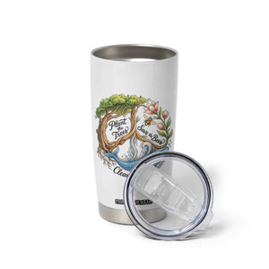 Plant The Trees Save The Bees Clean The Seas Tumbler Cup Vintage Peace Sign Aesthetic Nature Lover Ocean Conservation TS02 Print Your Wear