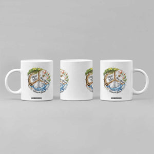 Plant The Trees Save The Bees Clean The Seas Coffee Mug Vintage Peace Sign Aesthetic Nature Lover Ocean Conservation TS02 Print Your Wear