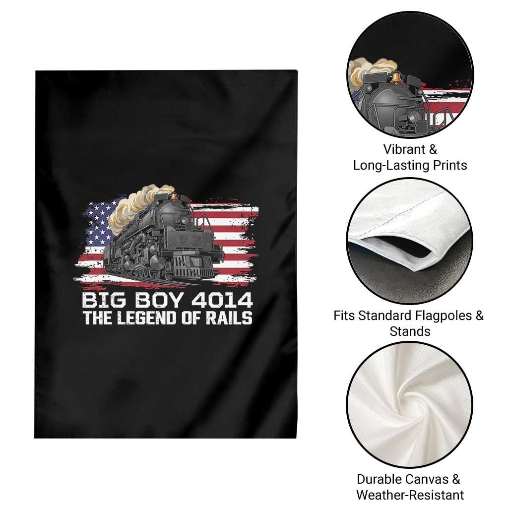 Vintage American Steam Train Garden Flag Legend of the Rails Heritage Pride TS02 Print Your Wear