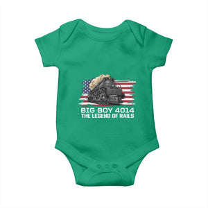 Vintage American Steam Train Baby Onesie Legend of the Rails Heritage Pride TS02 Irish Green Print Your Wear