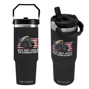 Vintage American Steam Train Flip Straw Tumbler Legend of the Rails Heritage Pride TS02 One Size: 30 oz Black Print Your Wear