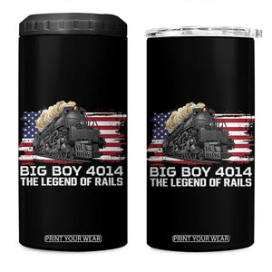 Vintage American Steam Train 4 in 1 Can Cooler Tumbler Legend of the Rails Heritage Pride TS02 One Size: 16 oz Black Print Your Wear