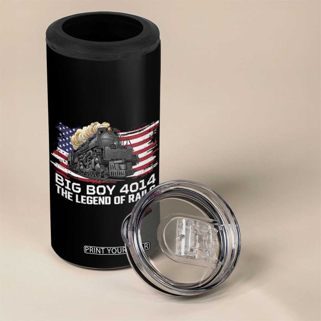 Vintage American Steam Train 4 in 1 Can Cooler Tumbler Legend of the Rails Heritage Pride TS02 Print Your Wear