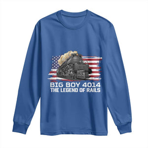 Vintage American Steam Train Long Sleeve Shirt Legend of the Rails Heritage Pride TS02 Royal Blue Print Your Wear