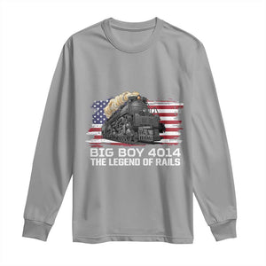 Vintage American Steam Train Long Sleeve Shirt Legend of the Rails Heritage Pride TS02 Sport Gray Print Your Wear