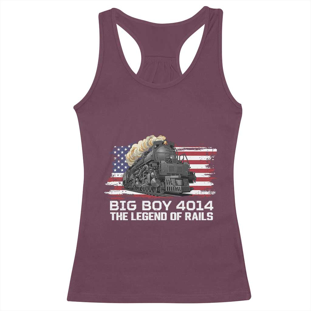 Vintage American Steam Train Racerback Tank Top Legend of the Rails Heritage Pride TS02 Maroon Print Your Wear