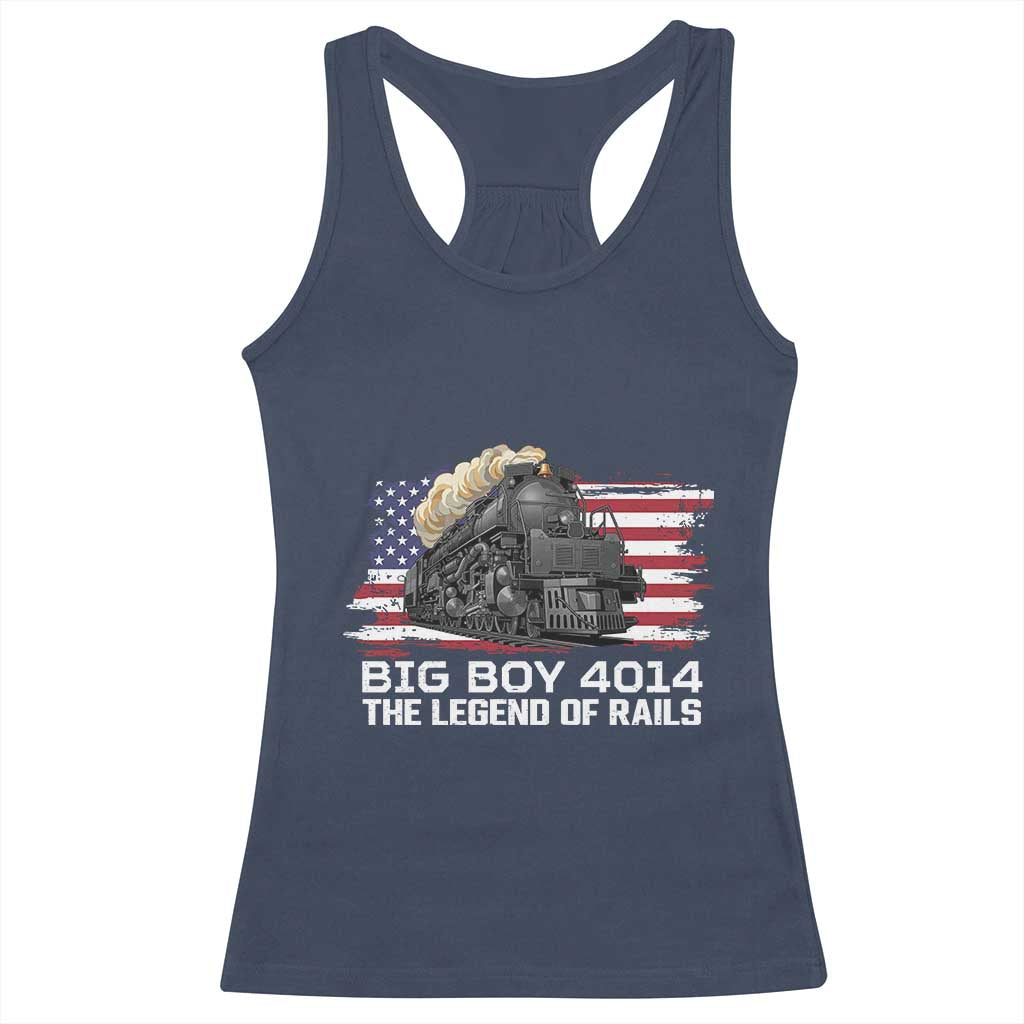 Vintage American Steam Train Racerback Tank Top Legend of the Rails Heritage Pride TS02 Navy Print Your Wear