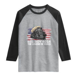 Vintage American Steam Train Raglan Shirt Legend of the Rails Heritage Pride TS02 Heather Gray Black Print Your Wear