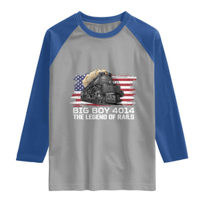 Vintage American Steam Train Raglan Shirt Legend of the Rails Heritage Pride TS02 Sport Gray Royal Print Your Wear