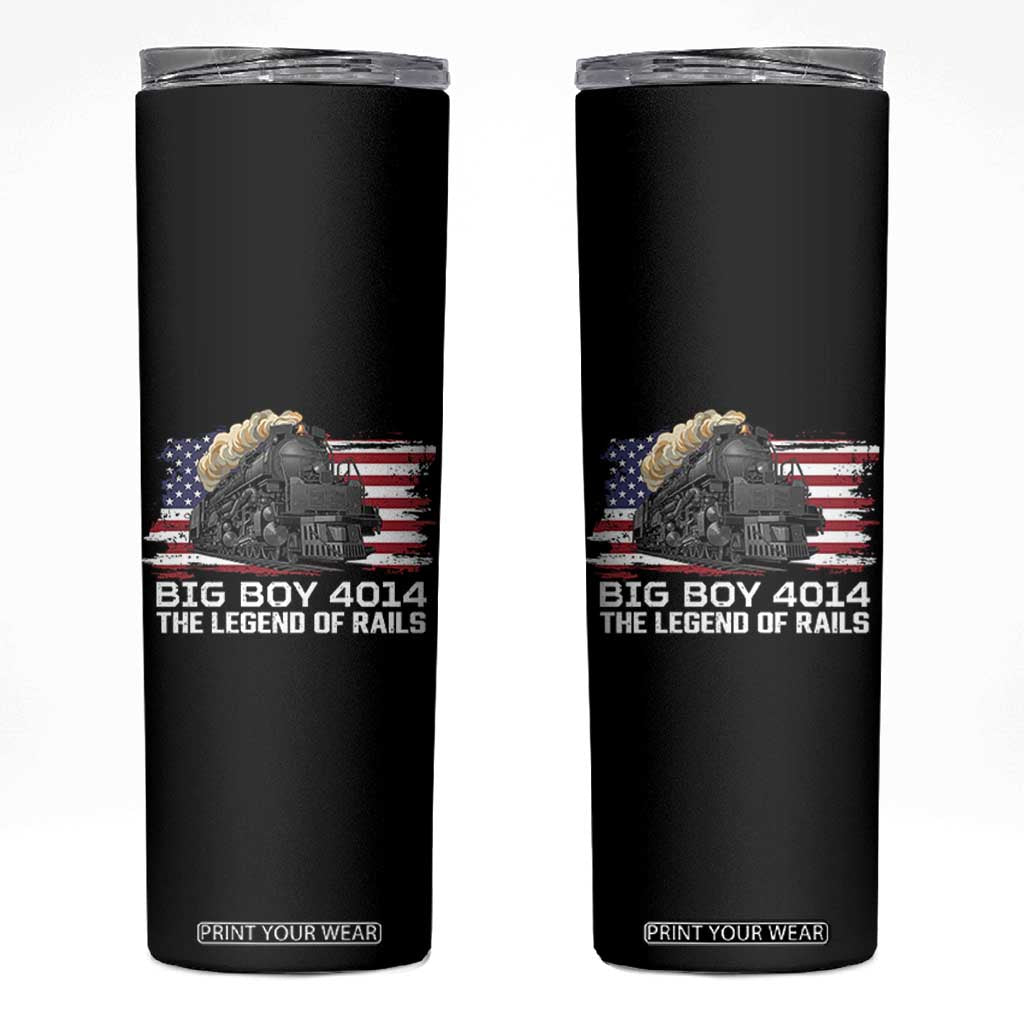 Vintage American Steam Train Skinny Tumbler Legend of the Rails Heritage Pride TS02 Black Print Your Wear