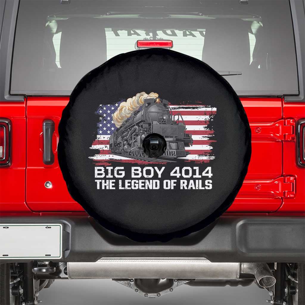 Vintage American Steam Train Spare Tire Cover Legend of the Rails Heritage Pride TS02 Black Print Your Wear