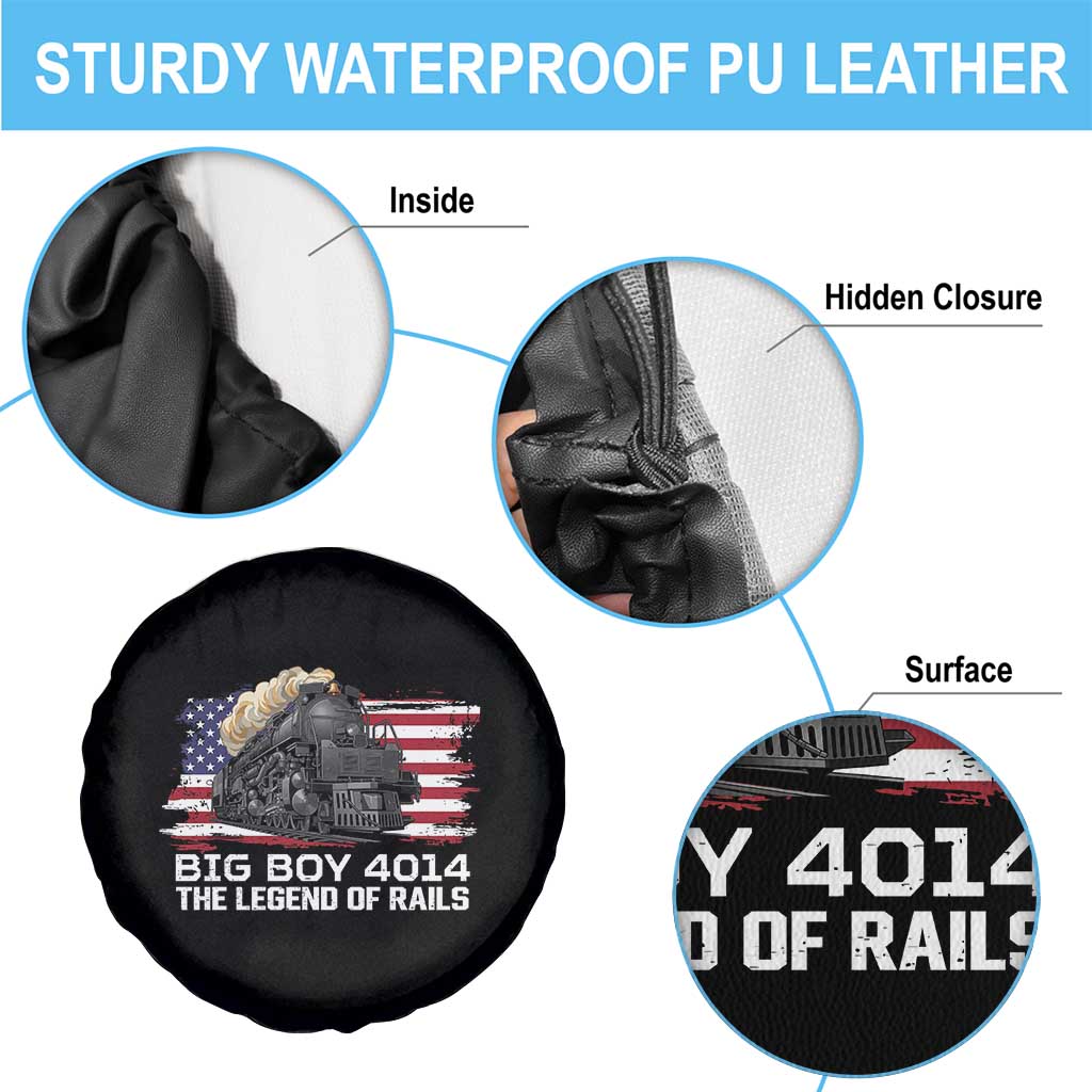 Vintage American Steam Train Spare Tire Cover Legend of the Rails Heritage Pride TS02 Print Your Wear