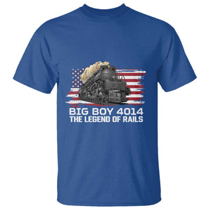 Vintage American Steam Train T Shirt Legend of the Rails Heritage Pride TS02 Royal Blue Print Your Wear
