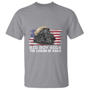 Vintage American Steam Train T Shirt Legend of the Rails Heritage Pride TS02 Sport Gray Print Your Wear