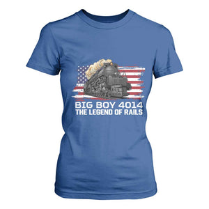 Vintage American Steam Train T Shirt For Women Legend of the Rails Heritage Pride TS02 Royal Blue Print Your Wear