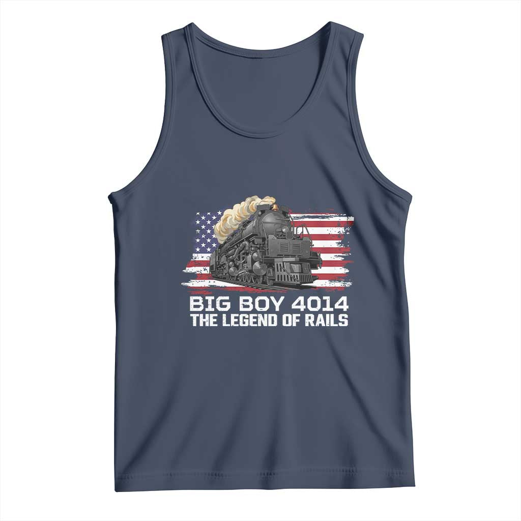 Vintage American Steam Train Tank Top Legend of the Rails Heritage Pride TS02 Navy Print Your Wear