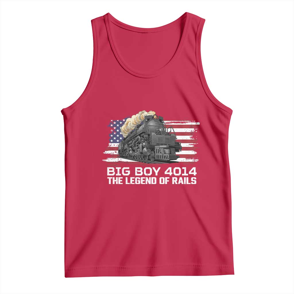 Vintage American Steam Train Tank Top Legend of the Rails Heritage Pride TS02 Red Print Your Wear
