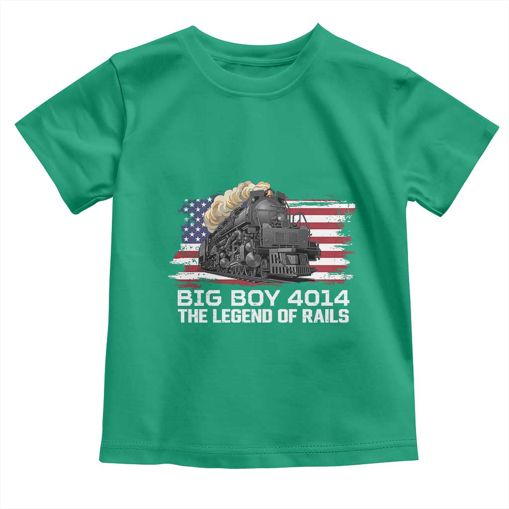 Vintage American Steam Train Toddler T Shirt Legend of the Rails Heritage Pride TS02 Irish Green Print Your Wear