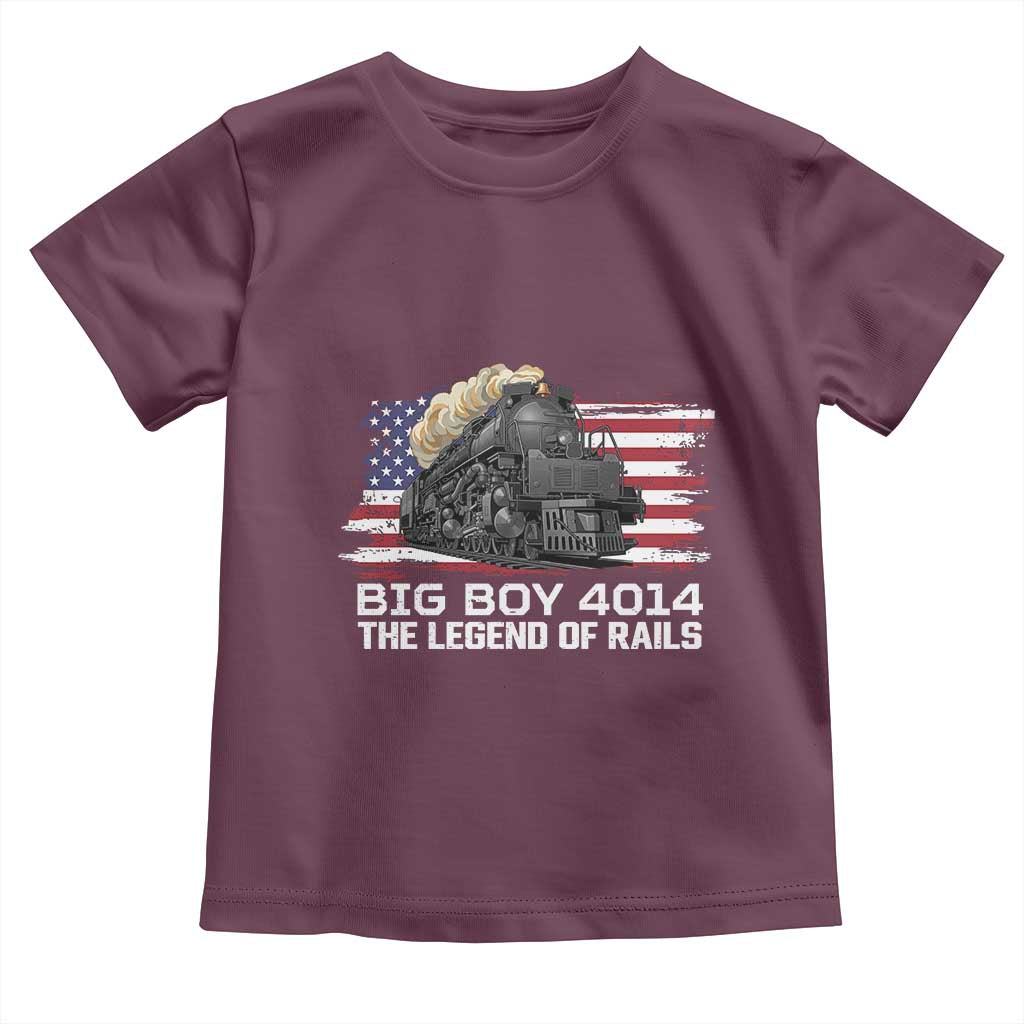 Vintage American Steam Train Toddler T Shirt Legend of the Rails Heritage Pride TS02 Maroon Print Your Wear